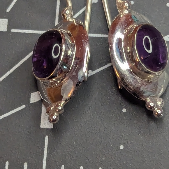 925 Amethyst pendant and earrings - Picture 4 of 7